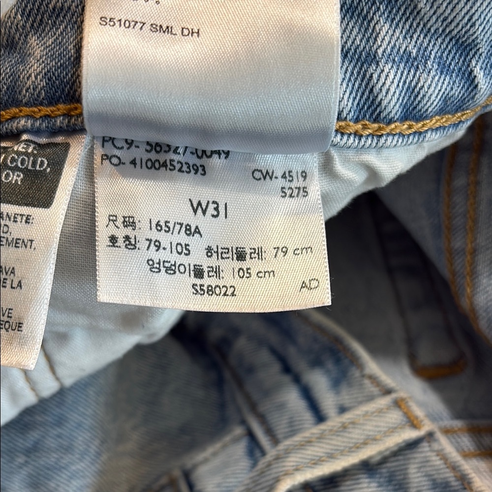 Levi's Blue Jean Shorts Distressed Cut-Off - Picture 3 of 4
